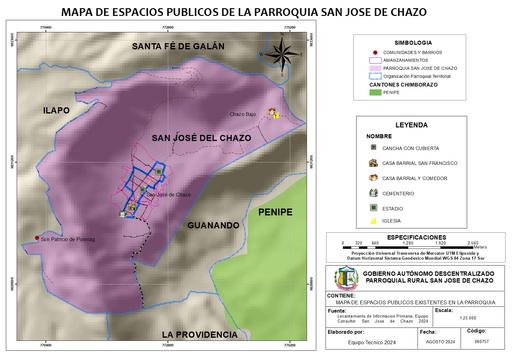 23  MAPA DE ESPACIOS PUBLICOS DE LA PARROQUIA SAN JOSE DE CHAZO